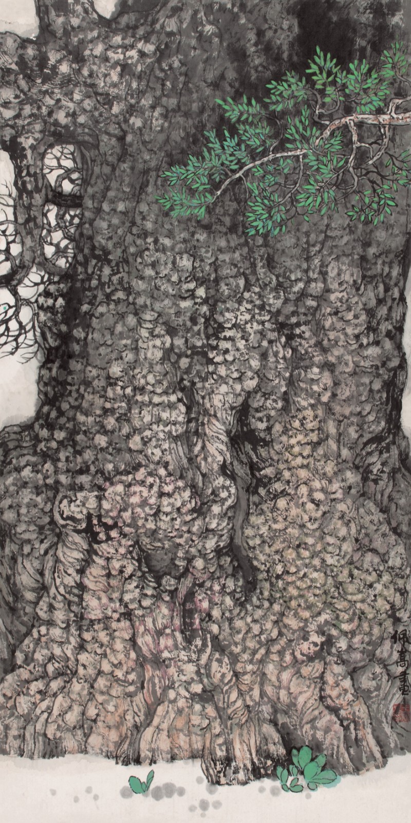 根     97×45cm   纸本设色   1995 